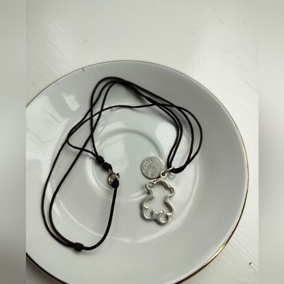Handcrafted Sterling Silver 925 Bear Tous Cordón Necklace Women's - Picture 3 of 6